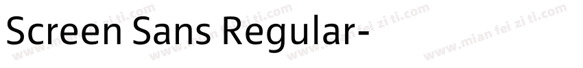 Screen Sans Regular字体转换